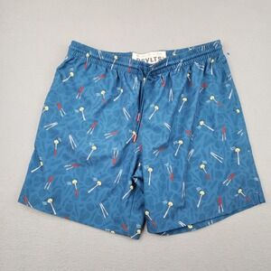 RSVLTS Swim Shorts Mens Large Blue Let Me See That Tong Trunks Quick Dry Swim